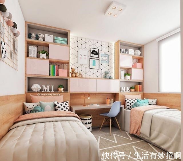 王伟忠|一儿一女只有一间儿童房怎么住简单！中间装个隐形门，互不打扰！