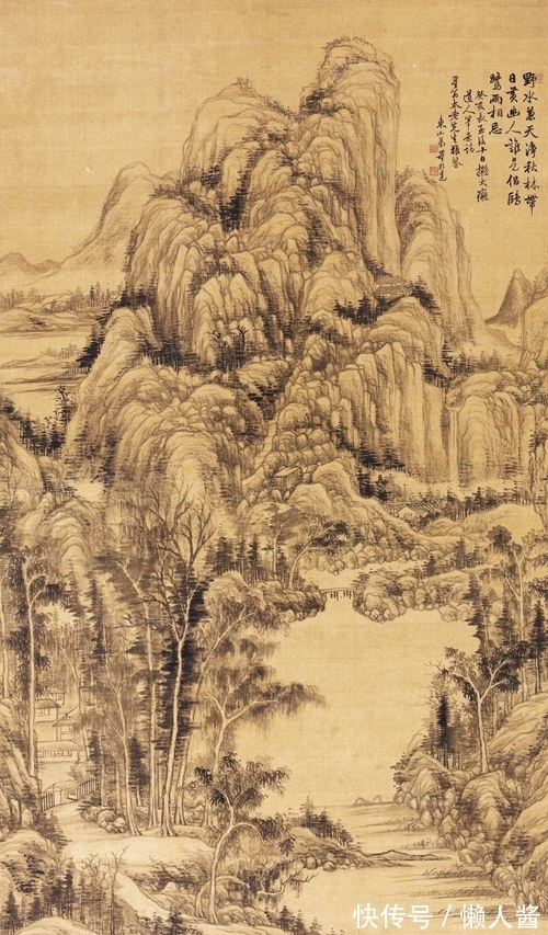 画家!疏可走马,密不透风什么样,参见董邦达山水画