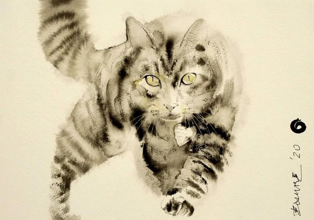 中国画&专画国画的老外,竟被10万人狂热追捧,看完作品立马佩服不已