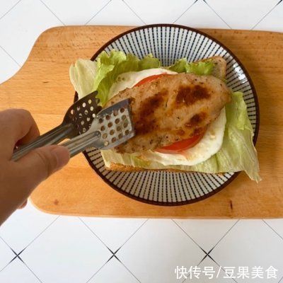 鸡胸肉|#一周减脂不重样#减脂三明治