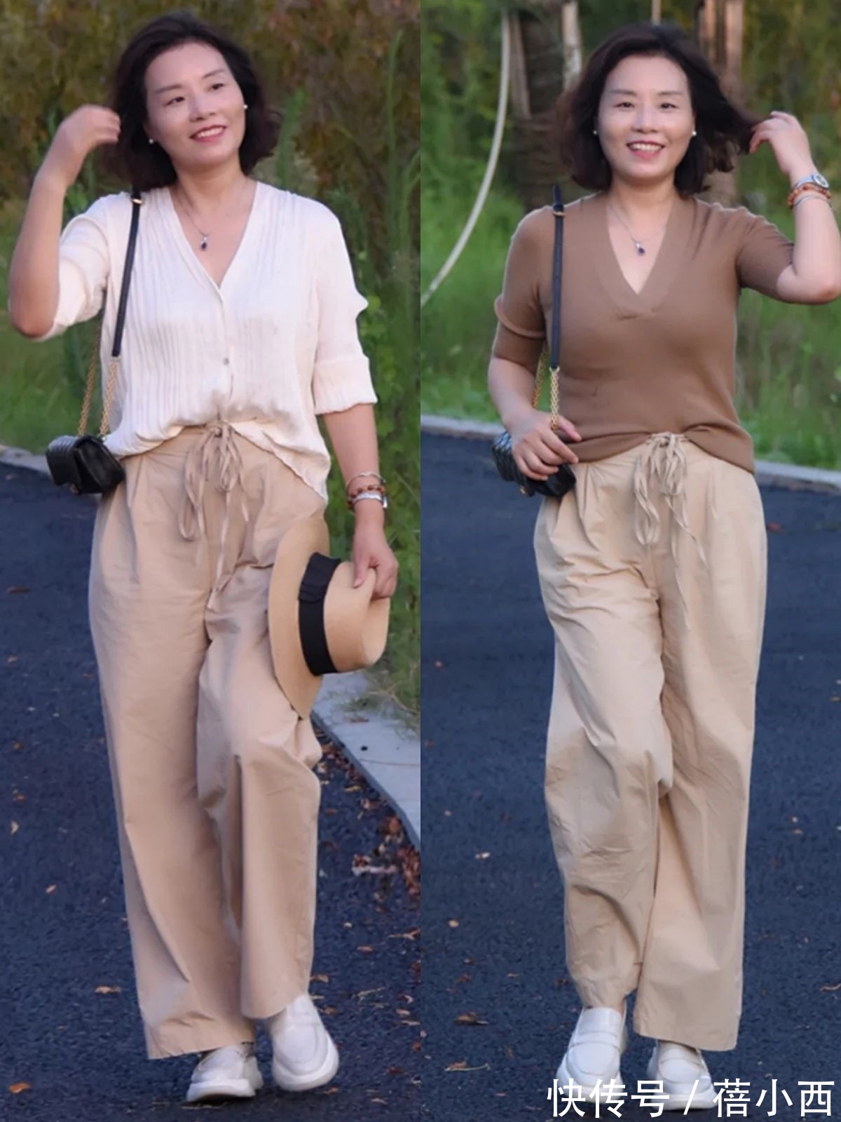 连衣裙|女人过了45岁,会穿搭比长相重要,建议学这位博主给搭配做减法