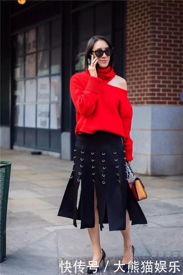 搭配|换季别着急,有一件“毛衣”就搞定了,这些早秋搭配,温柔又洋气