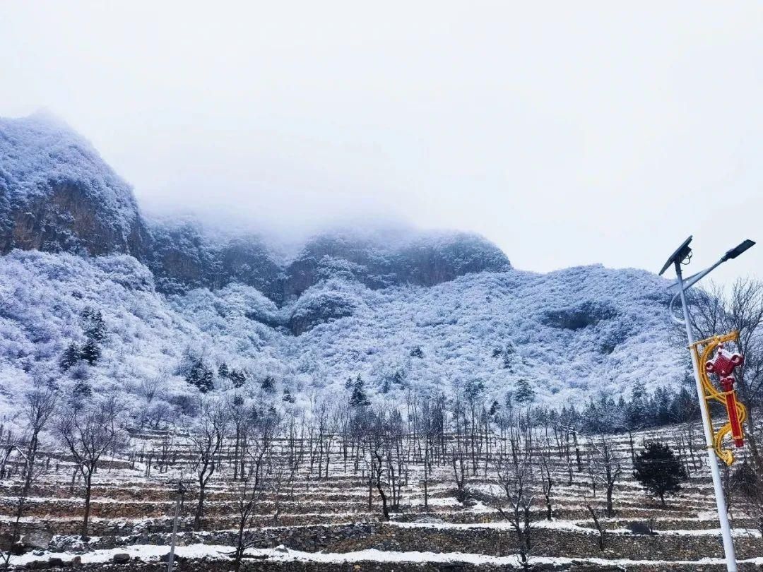 【大美房山】赏！大安山春雪水墨画