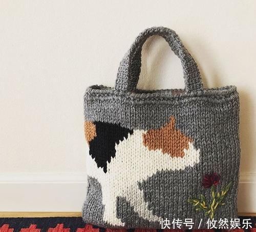 erikato#把编织玩出新创意,棒针、钩针结合起来,提花也能用钩针表现
