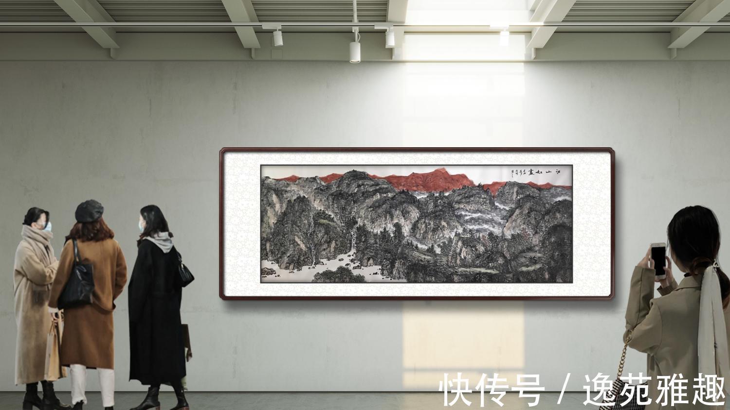 山水画作#「作品欣赏」雄伟大气，强悍不羁，画家侯贺明作品欣赏