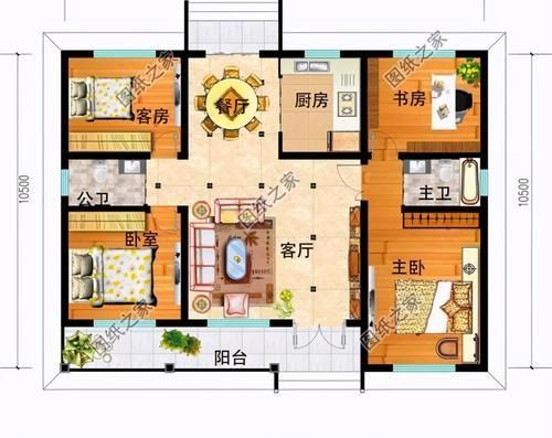 平房|农村140平米自建房设计图，布局大方实用，一二三层的户型都有