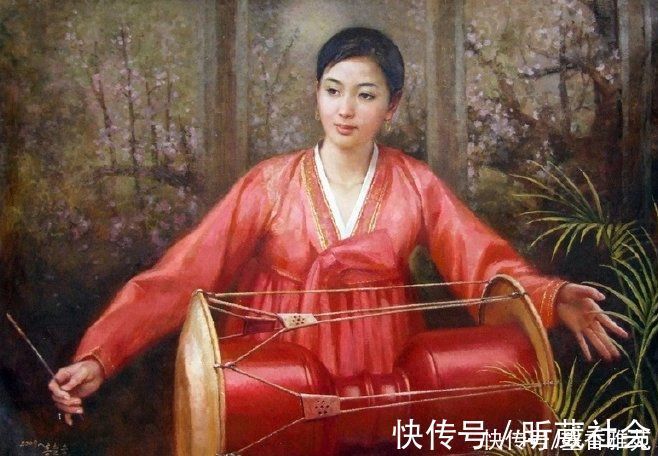 芭蕾舞者&从朝鲜精美油画,欣赏美丽的朝鲜姑娘