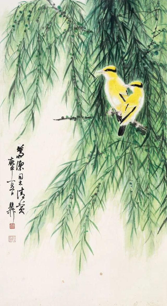 轻风|十位大师画柳，婀娜多姿，轻风拂面！