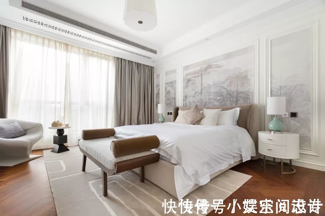 空间|270㎡精装房软装设计,简洁、纯美的温馨轻法式风