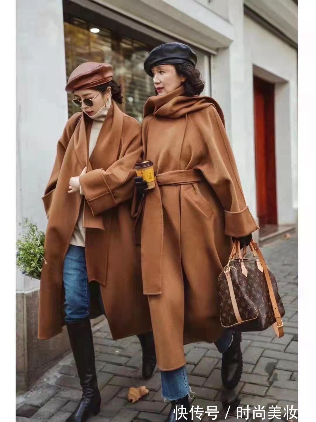 大衣|60岁女人会不会穿“大衣”,区别在这4点,穿对了高级又体面
