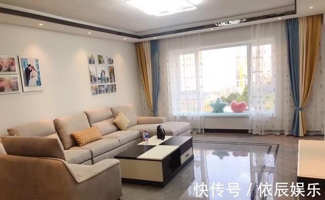 餐厅|130平新房装修花22万,客厅没阳台但超级漂亮,最满意一屋子窗帘