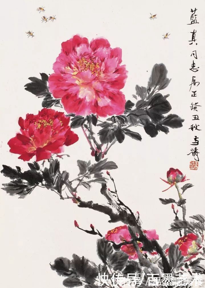 小写意@唯有牡丹真国色!小写意牡丹画150幅,美醉了