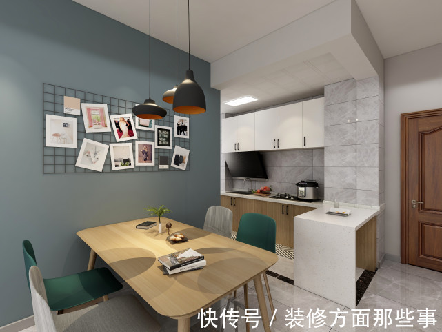 北欧风|111平北欧风三居室,全屋背景墙采用的是豆绿色设计,清爽舒适