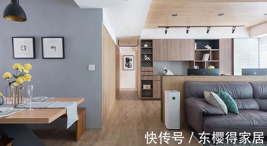 白多|套内86平三居室,装修简单但不俗气,借客厅凭白多增加了一个书房