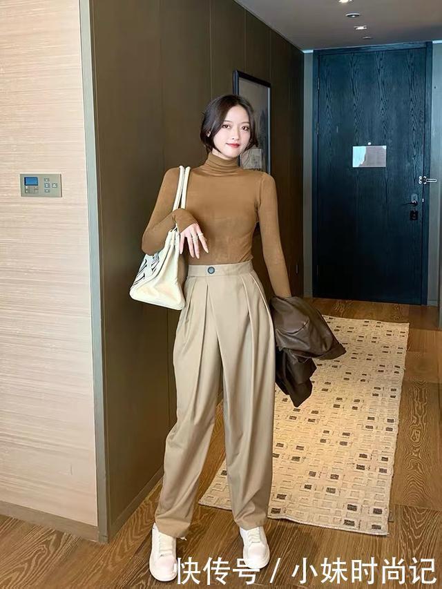 秋冬季|西装裤如何穿出不同的感觉? 搭配针织衫超好看, 秋冬季内搭模板