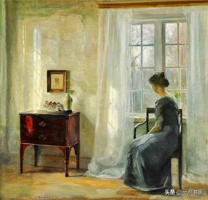 女人$油画里那些读书女人,那一刻全世界都是安静的