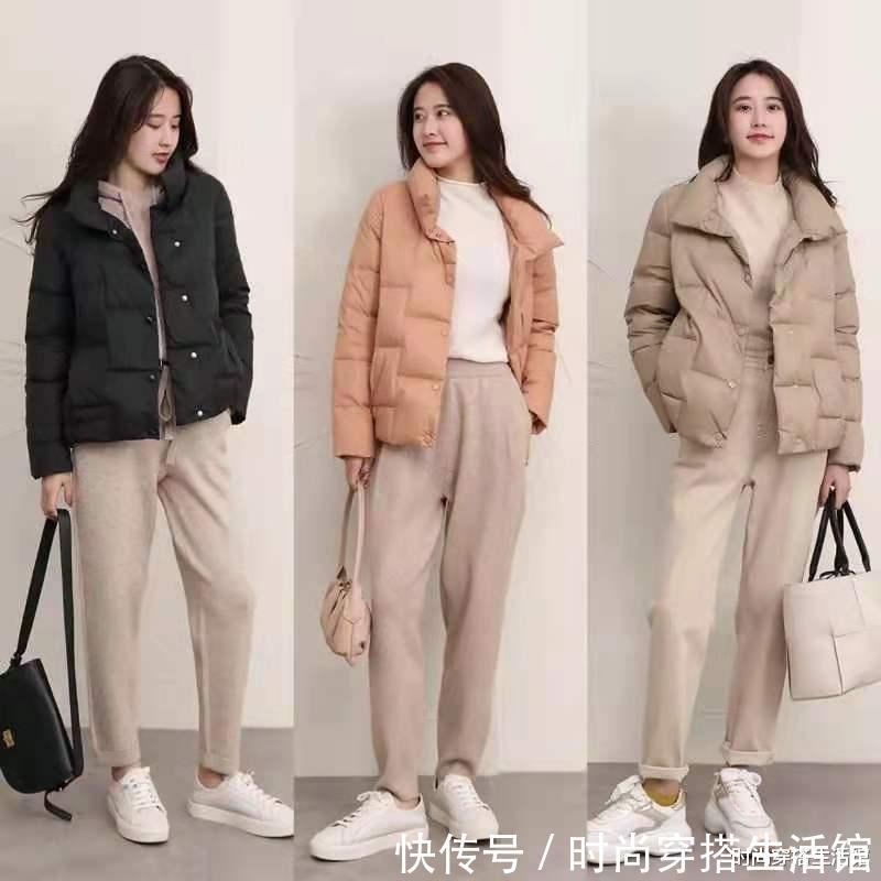 百搭|冬天穿羽绒服不一定配紧身裤,这几种搭配既青春减龄,又百搭显瘦