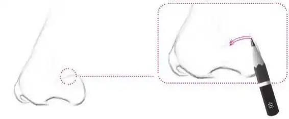 鼻孔@零基础素描教程:分步骤讲解34侧面鼻子画法,简单易学,快临摹