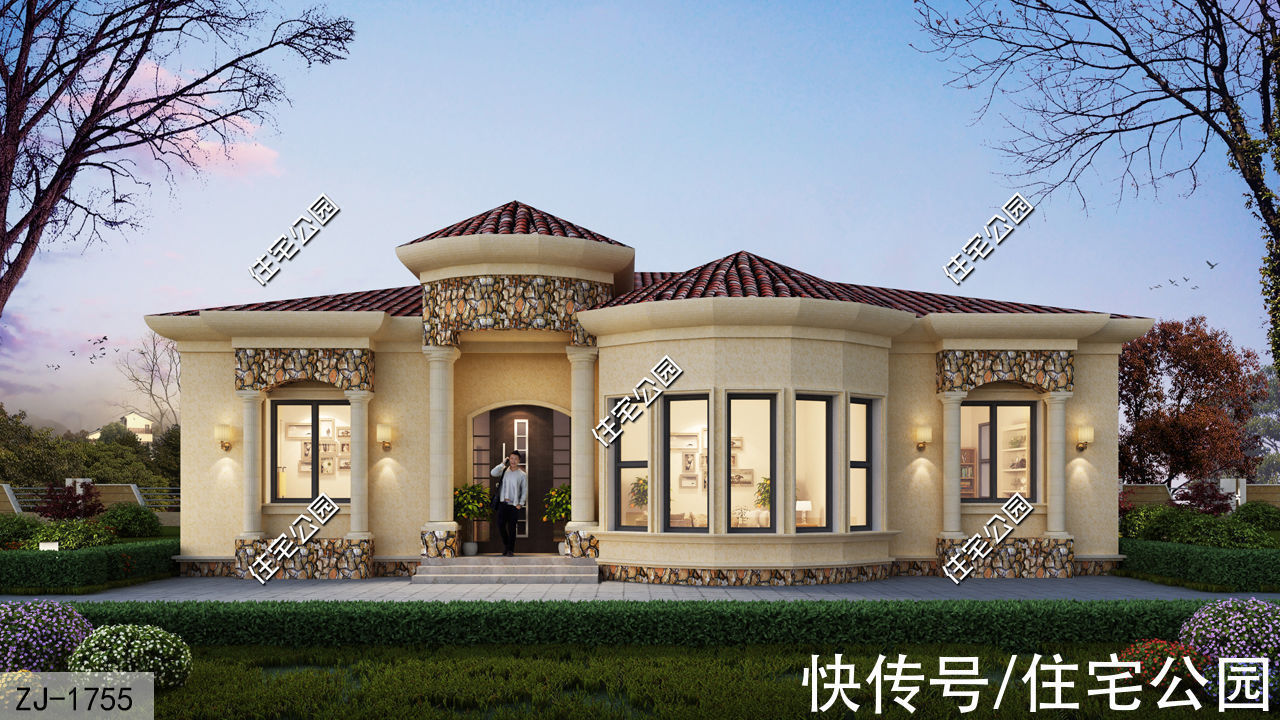 占地面积|回农村给父母建养老房,就在这10套图纸里选一套吧,颜值高又实用