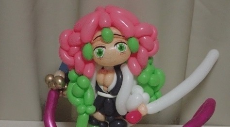 动漫角色|用气球还原出动漫角色,鬼灭之刃恋柱超可爱,漫迷:我全都要