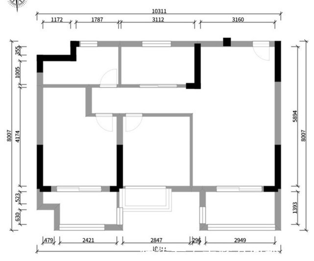 抽拉柜|96平现代风二居室在充足光线，墙面丰富而跳跃的元素趣味十足