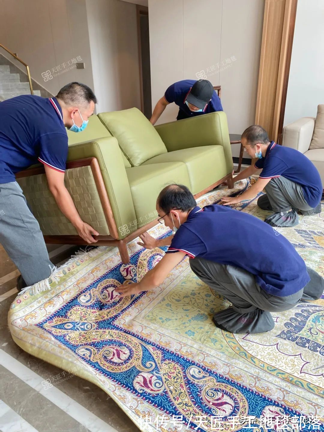 真丝|手工地毯在别墅业主圈火了，听说还能免费上门试铺