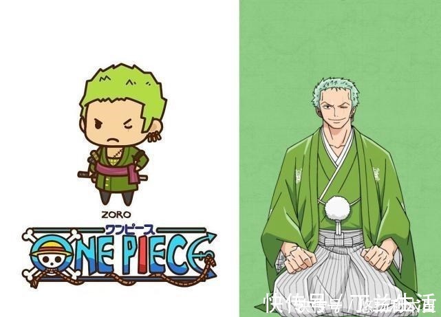 草帽海贼团|海贼王身穿“传统和服”的草帽海贼团,索隆从头“绿”到脚真帅