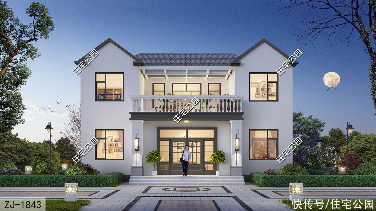 农村|农村兄弟盖房就选双拼,霸气又省钱,每人出资30万就能盖