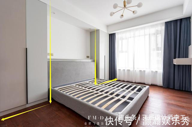床头柜|建议你们试试靠床安装衣柜,减少卫生死角,夹在两边距离刚刚好
