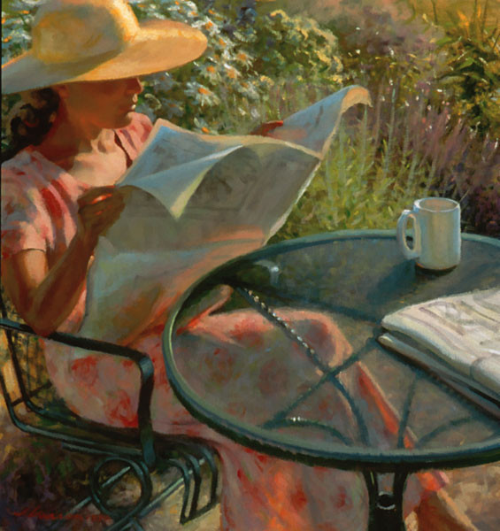 美国@美国画家Jeffrey T. Larson：田园诗般的生活人物油画