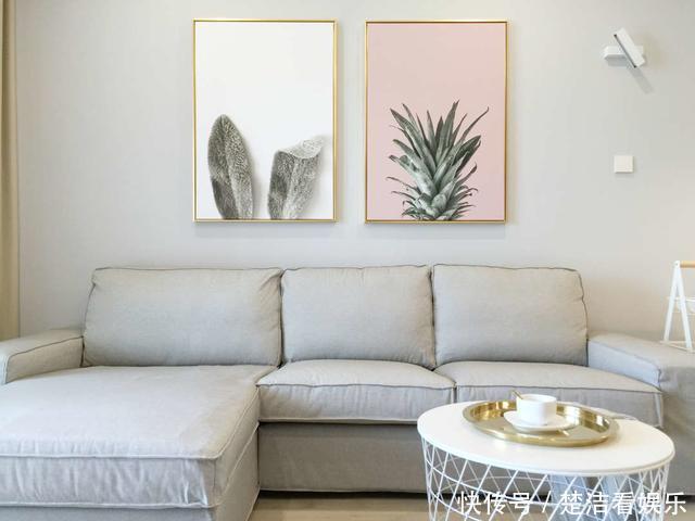 厨房|75平现代小清新空间,马卡龙色调温馨时尚,客厅镂空茶几精致唯美