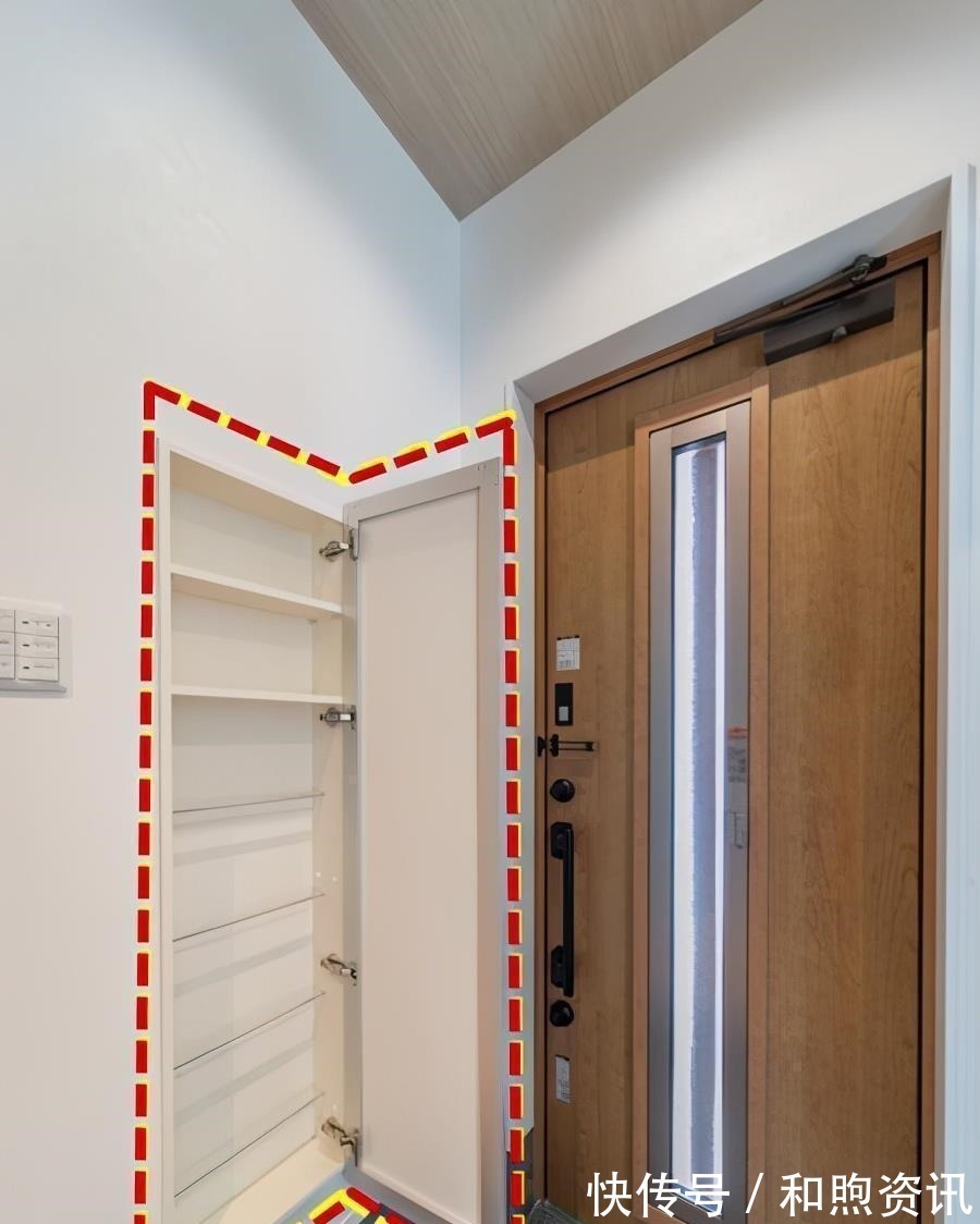 玄关|小户型的玄关太小,墙面开槽7cm深,轻松解决几十双鞋子不是问题