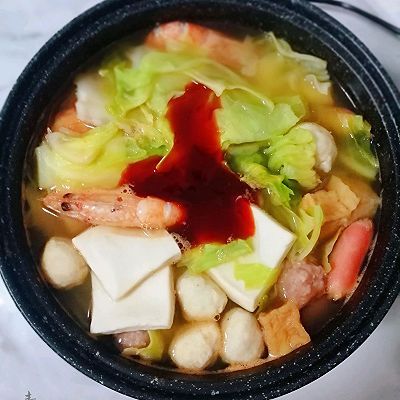 川味海虾丸子锅