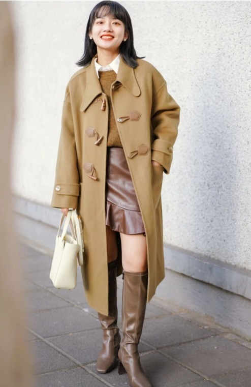 长筒靴|入冬不要乱穿了!大衣+长筒靴才惊艳!小个子也能hold住