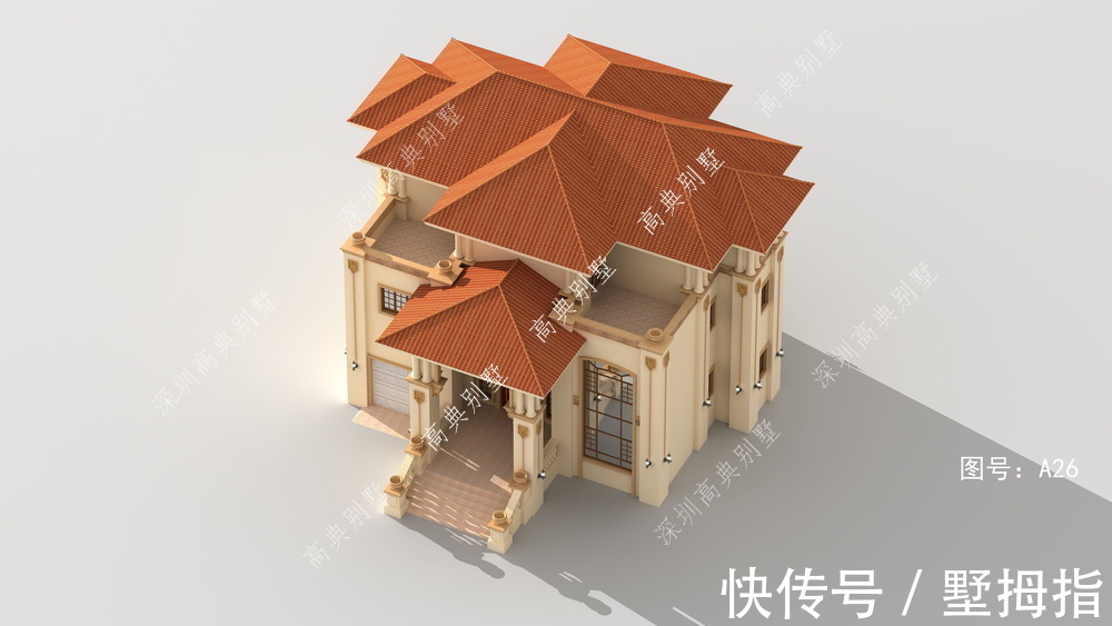 三层|这款欧式三层别墅,大气方正,是大众喜爱的风格。