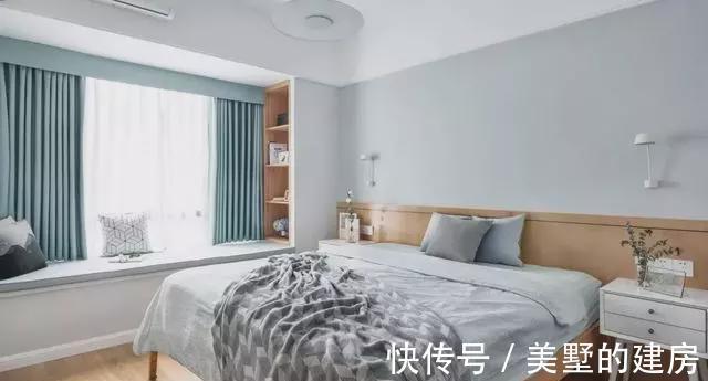 主卧|110㎡北欧三居，定制飘窗柜、榻榻米，收纳棒，适合新婚小夫妇