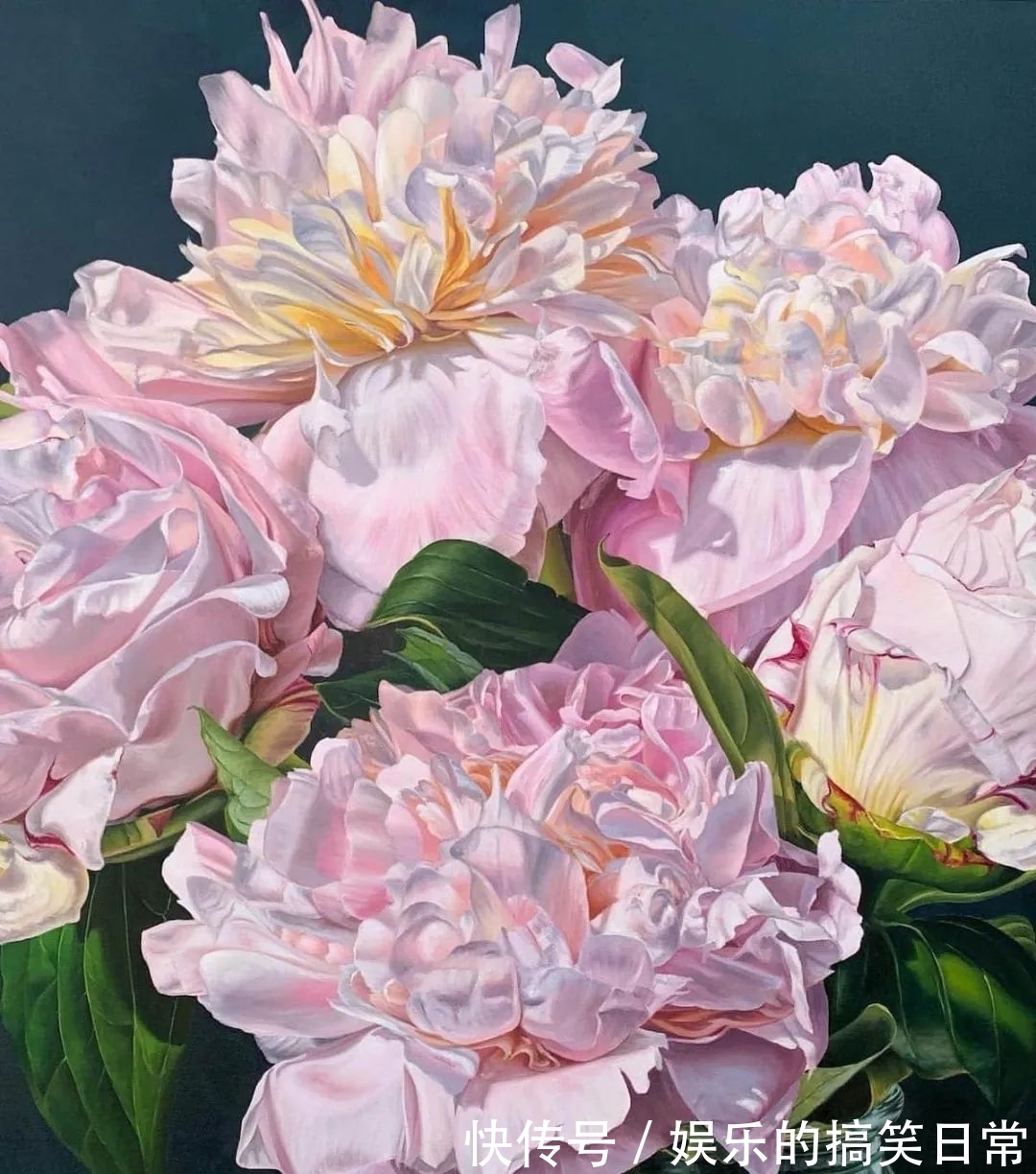 艺术家#“艳俗”的牡丹花,被这位女画家画成艺术品,感觉香气扑面而来