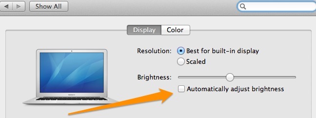 (设置显示与亮度为什么总是被改)如何阻止OS X自动更改显示亮度