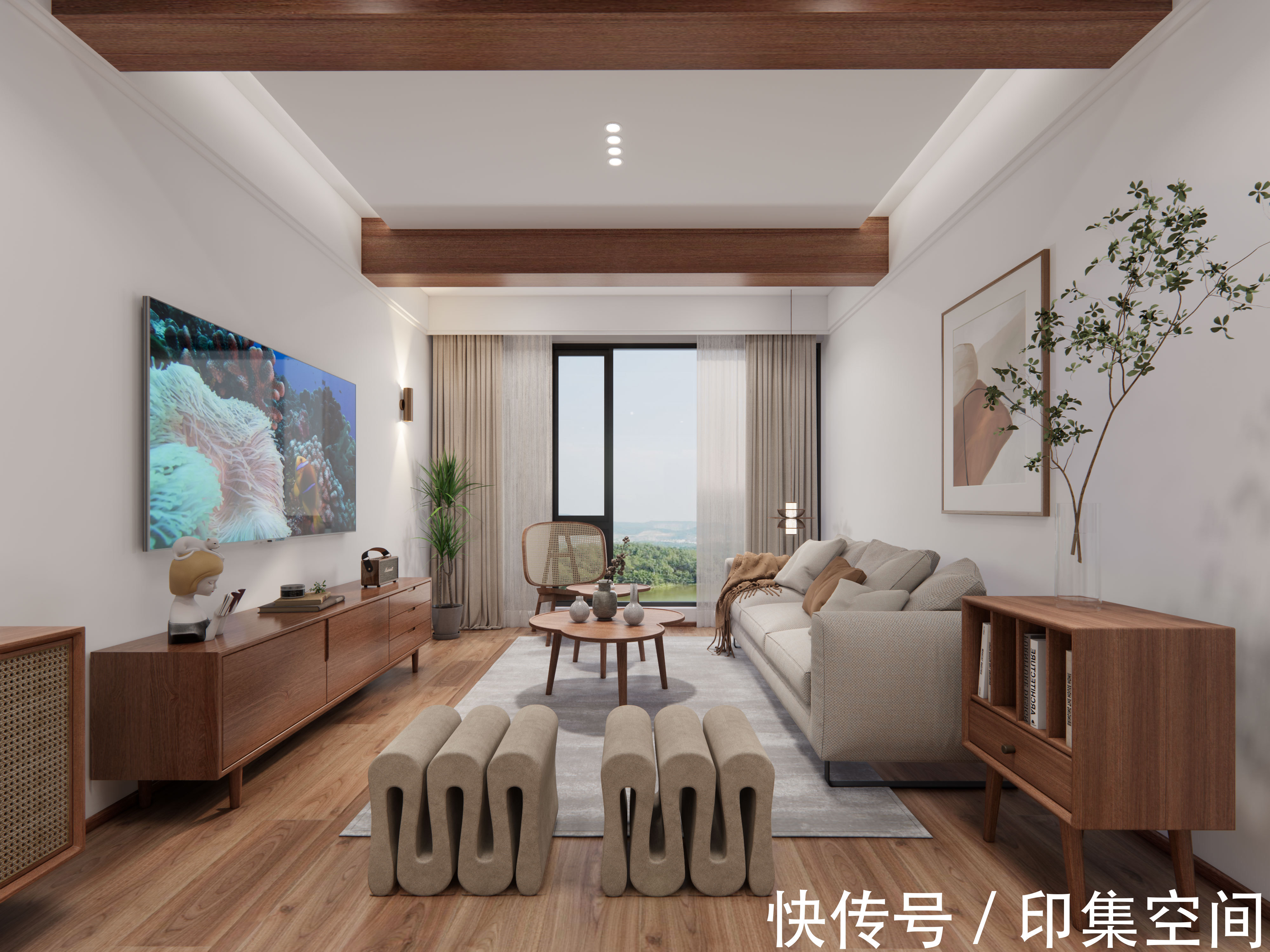 原木|保利观澜90㎡,文艺女青年的安闲