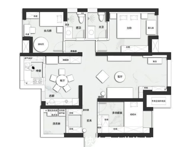 主卧床|122㎡温暖日式风,榻榻米还能这样设计!
