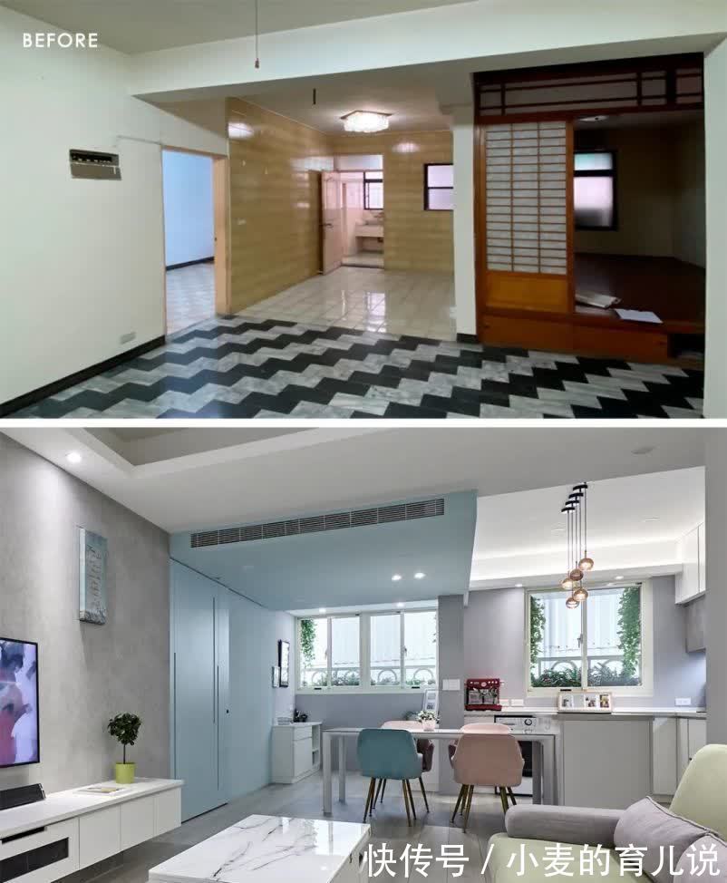 老婆|35 年92㎡老房大改造：超好看的北欧小清新，老婆喜欢得不行！