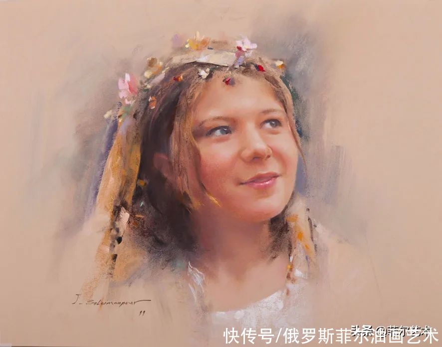 伊朗画家贾瓦德·索莱曼普尔的色粉画，美得格外有灵气