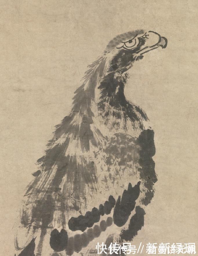 大都会艺术博物馆|朱耷的这幅《双鹰图》，两只鹰价值4个亿，艺术造诣不输李苦禅