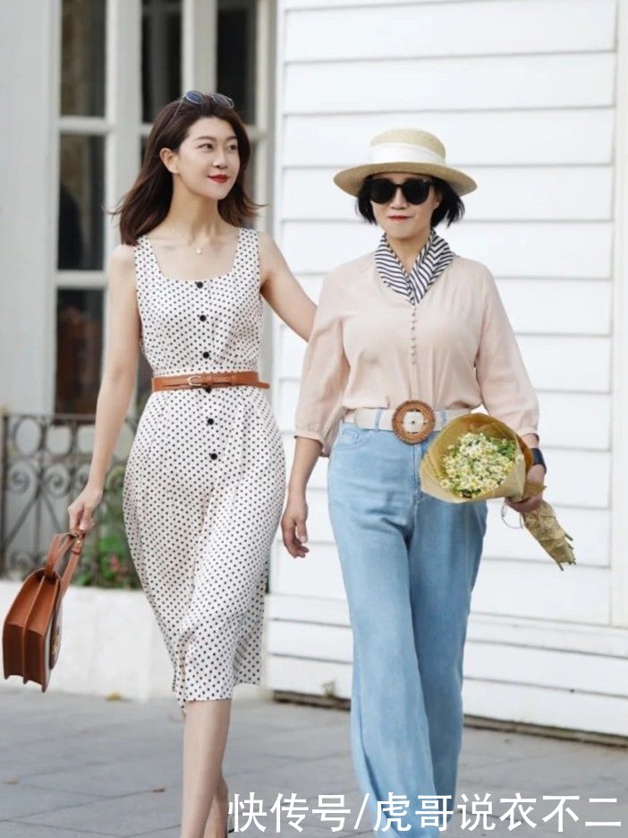 50、60岁女人懂穿衣更时髦,这位微胖妈妈辈的搭配技巧,太好看了