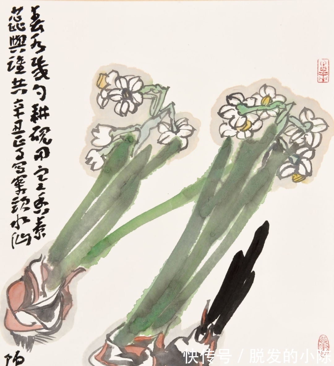 上海市&海派著名画家,陈琪先生的四季水墨花卉赏读