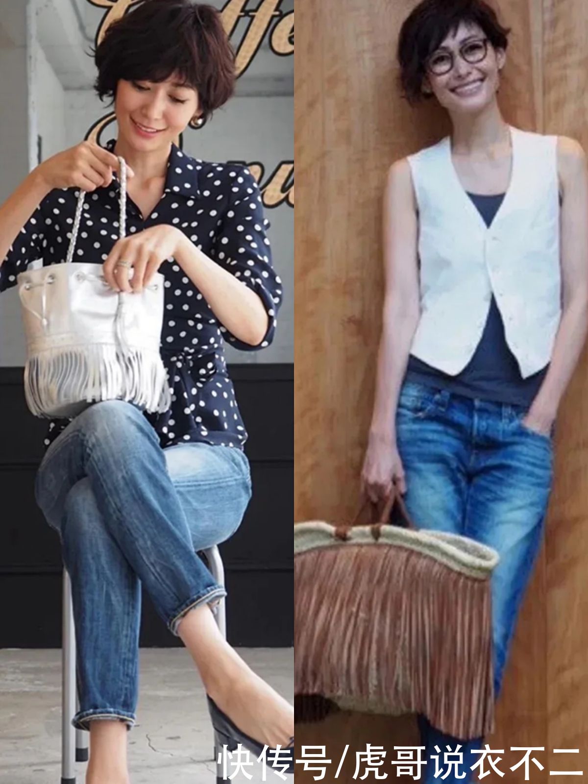 高腰|女人年过四十不管穿什么上衣，出门多配这4款裤子，简约又显气质