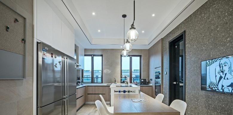 大空间|她家220㎡,面积大还好看,室内高级灰有质感,简约设计干净大气