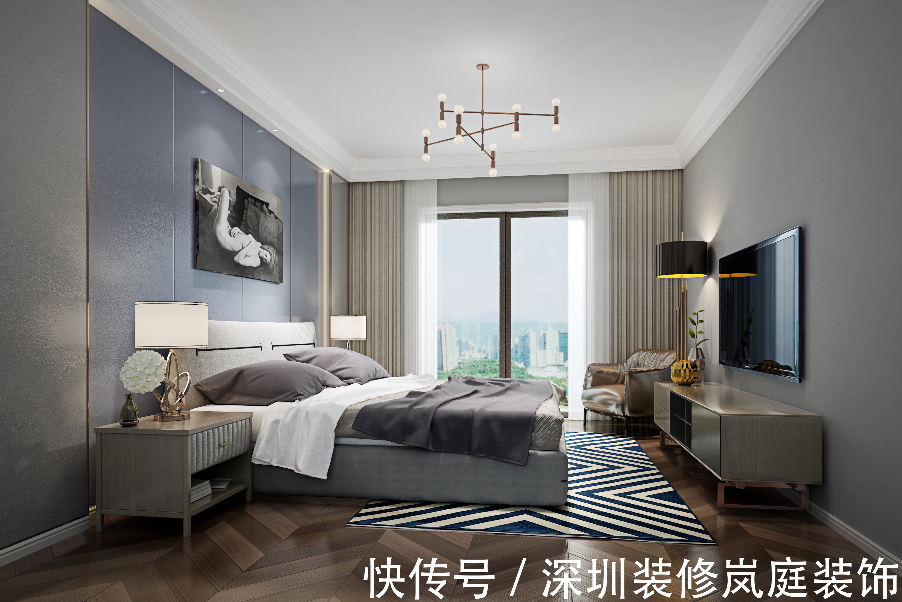 装修|深圳装修:景桦花园140㎡现代简约,书房的设计"读书破万卷"