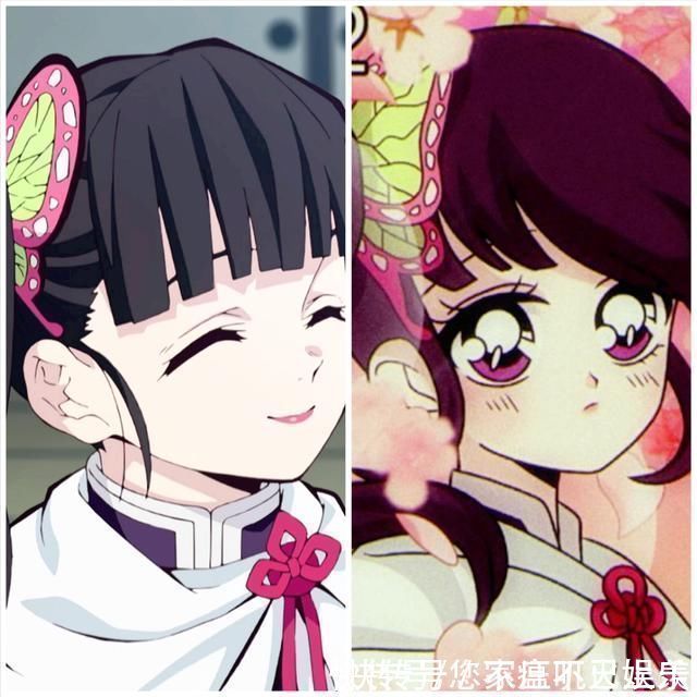 富冈义勇|当鬼灭之刃回归90年代画风,“蛇恋”CP化身小学生,蝴蝶忍超妩媚