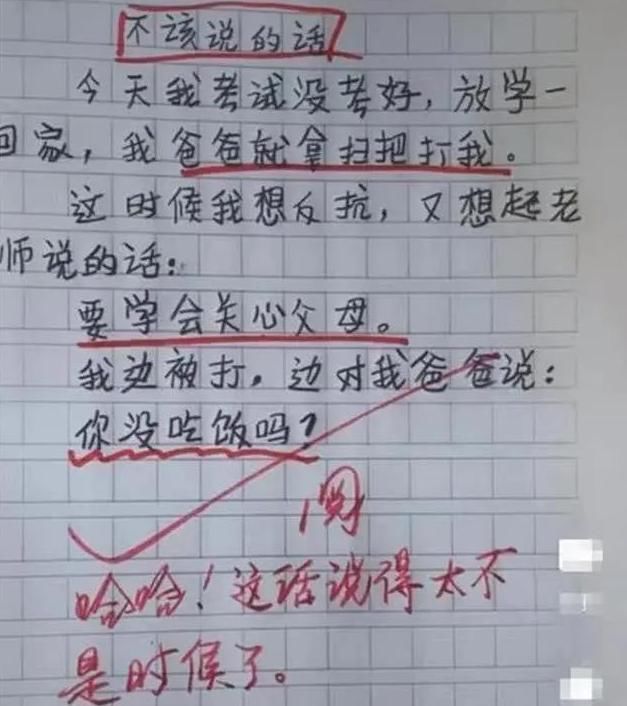 走红|妈妈三天没打我了，小学生0分试卷走红，网友此子必定不平凡